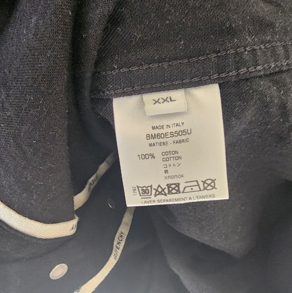 Givenchy Logo Embroidered Denim Black Shirt - Picture 13 of 13
